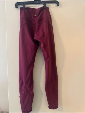 lululemon athletica Burgundy High-Waist Leggings
